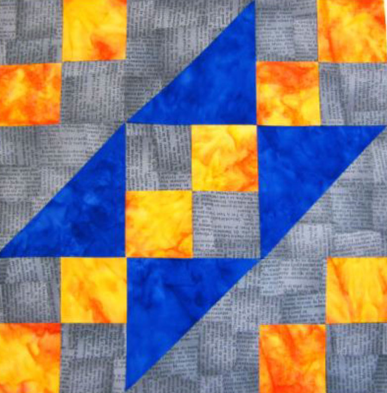 Nine Patch Quilt Block: Jakobsleiter